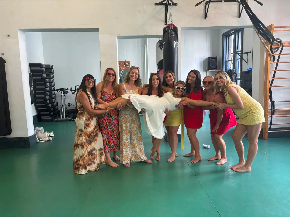 80s hen party dance class in Leicester